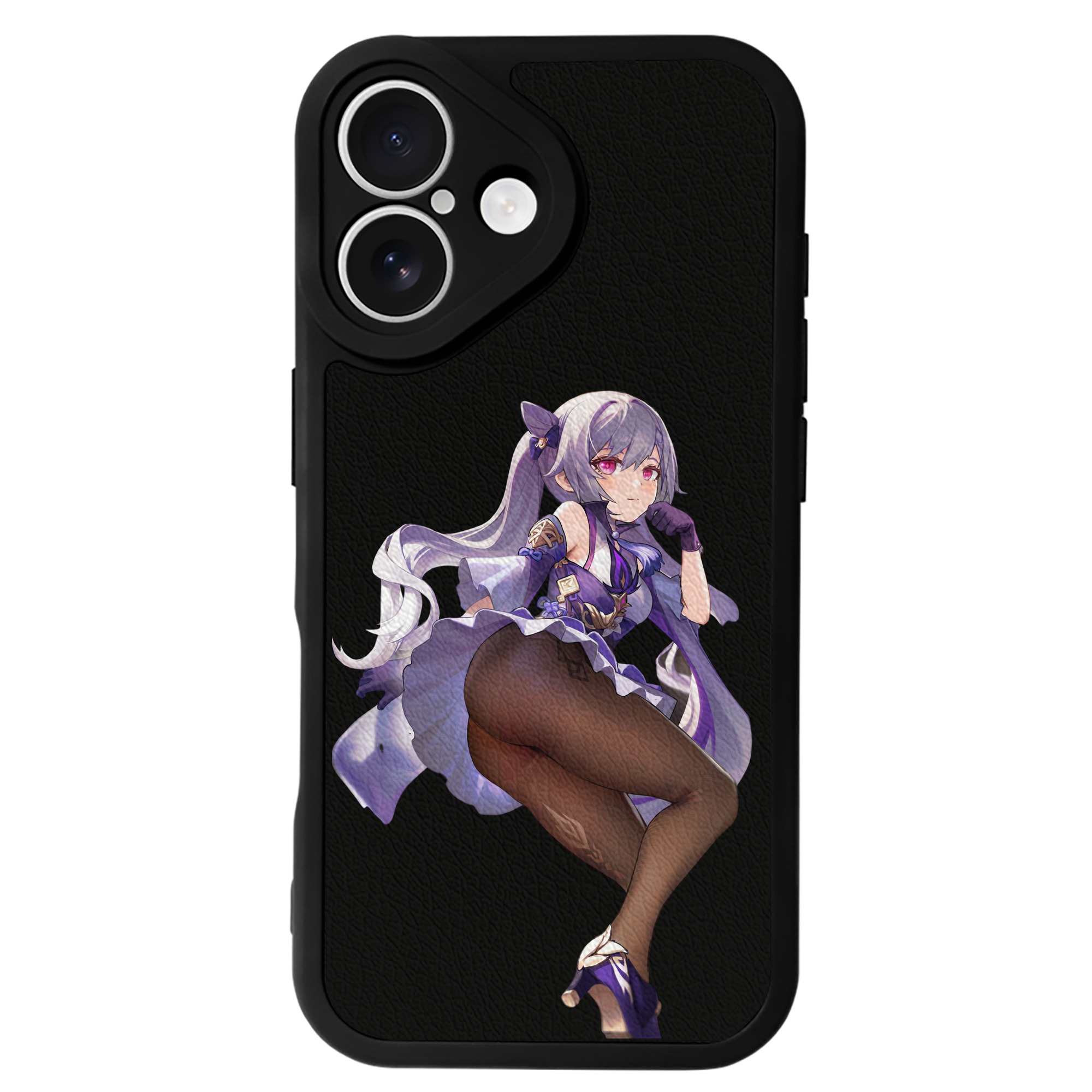 げんし神 刻晴 こくせい genshin Kokusei 【iPhone 16シリーズ対応】シリコンスマホケース（レザー調） 材質：シリコン